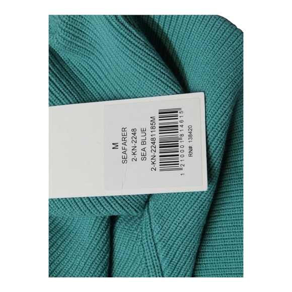 Etcetera Women's Silky Blue Cardigan Sweater Seafarer Teal  Sweater SZ Medium - Picture 8 of 12